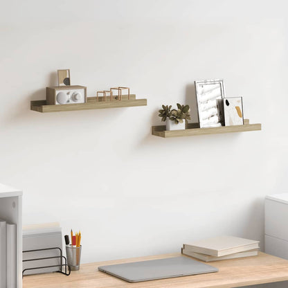 Wall Shelves 2 pcs Sonoma Oak 40x9x3 cm