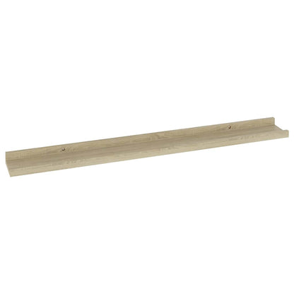 Wall Shelves 2 pcs Sonoma Oak 80x9x3 cm