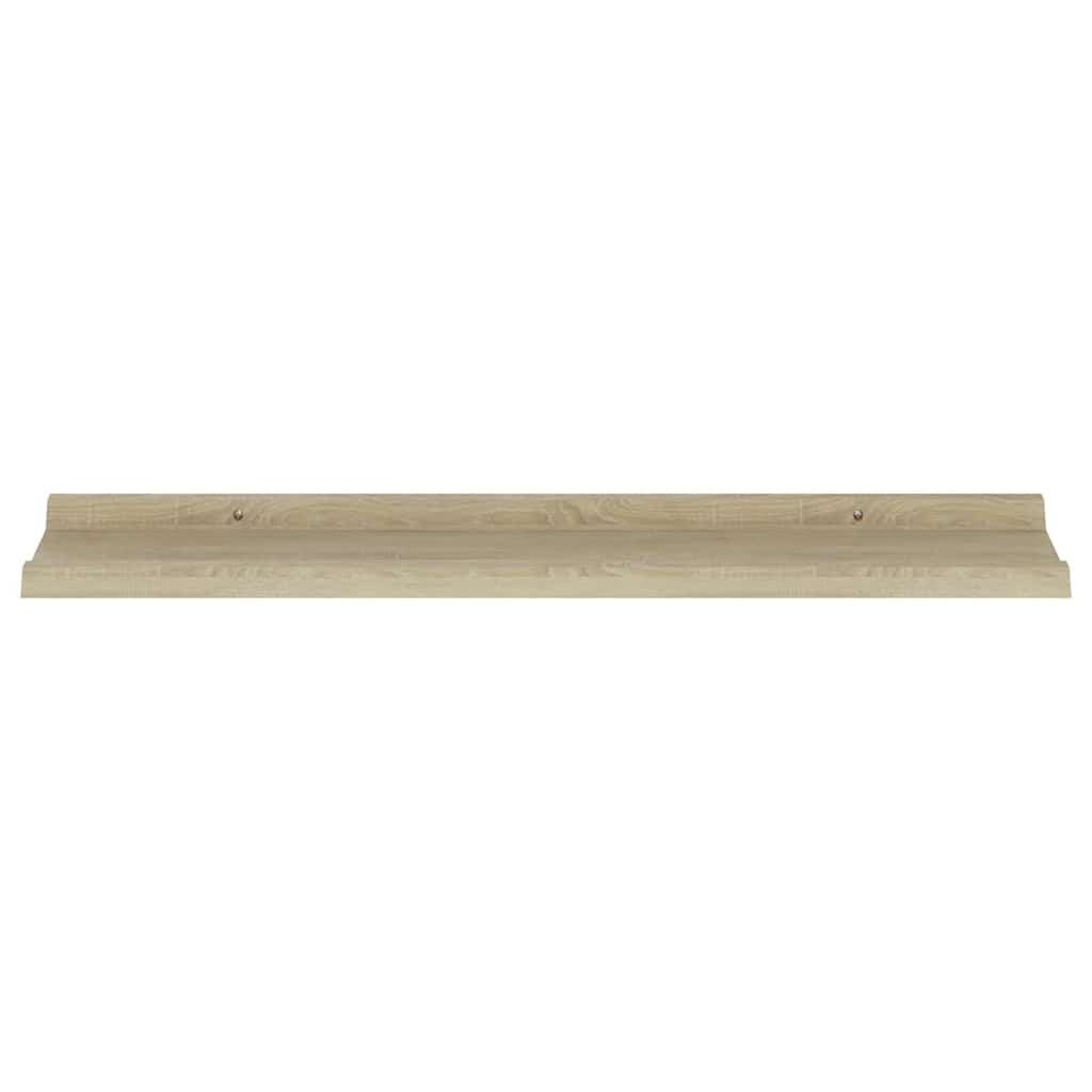 Wall Shelves 2 pcs Sonoma Oak 80x9x3 cm