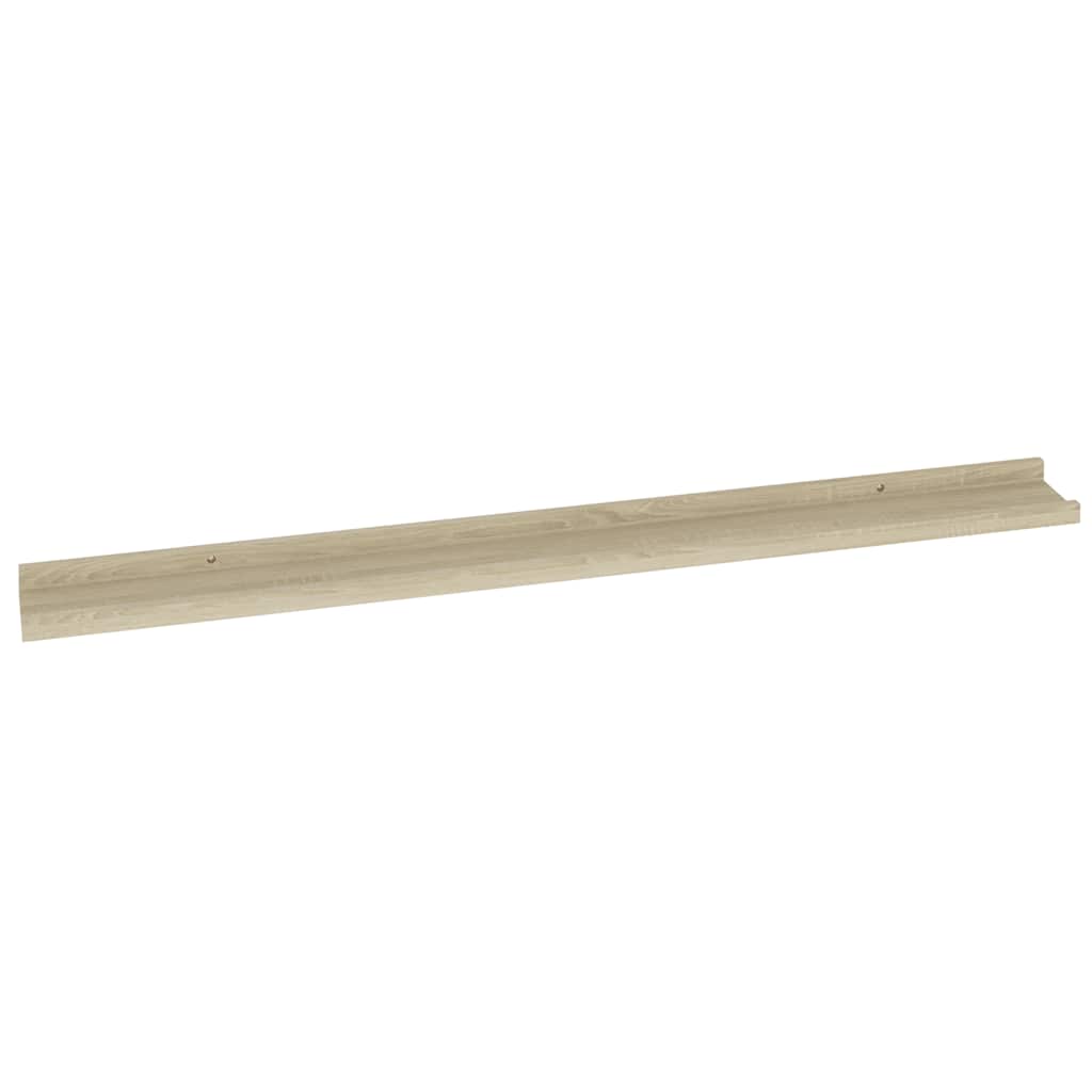Wall Shelves 2 pcs Sonoma Oak 100x9x3 cm