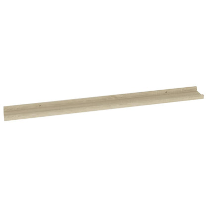 Wall Shelves 2 pcs Sonoma Oak 100x9x3 cm