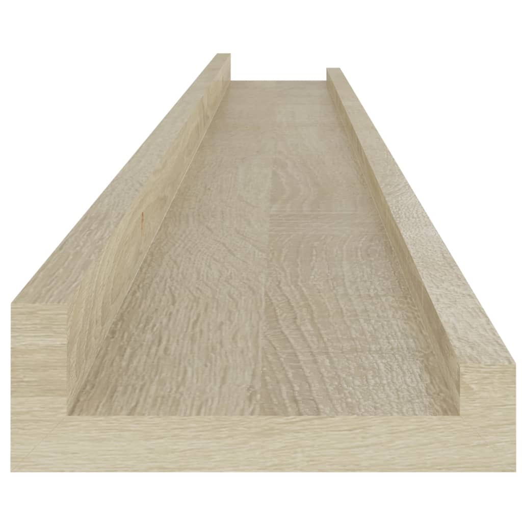 Wall Shelves 2 pcs Sonoma Oak 100x9x3 cm