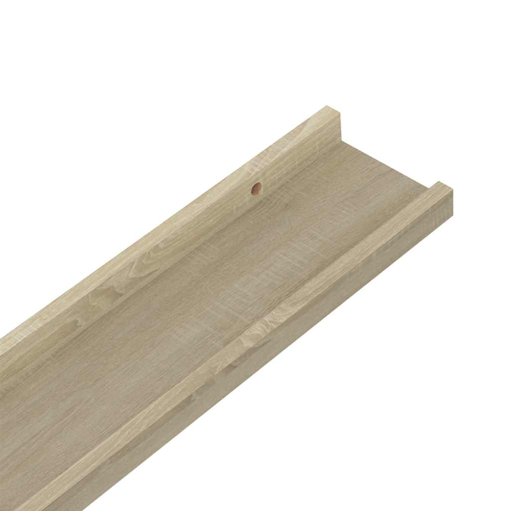 Wall Shelves 2 pcs Sonoma Oak 100x9x3 cm