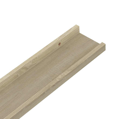 Wall Shelves 2 pcs Sonoma Oak 100x9x3 cm