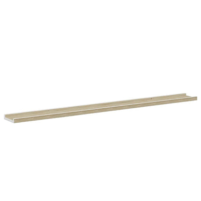 Wall Shelves 2 pcs White and Sonoma Oak 115x9x3 cm