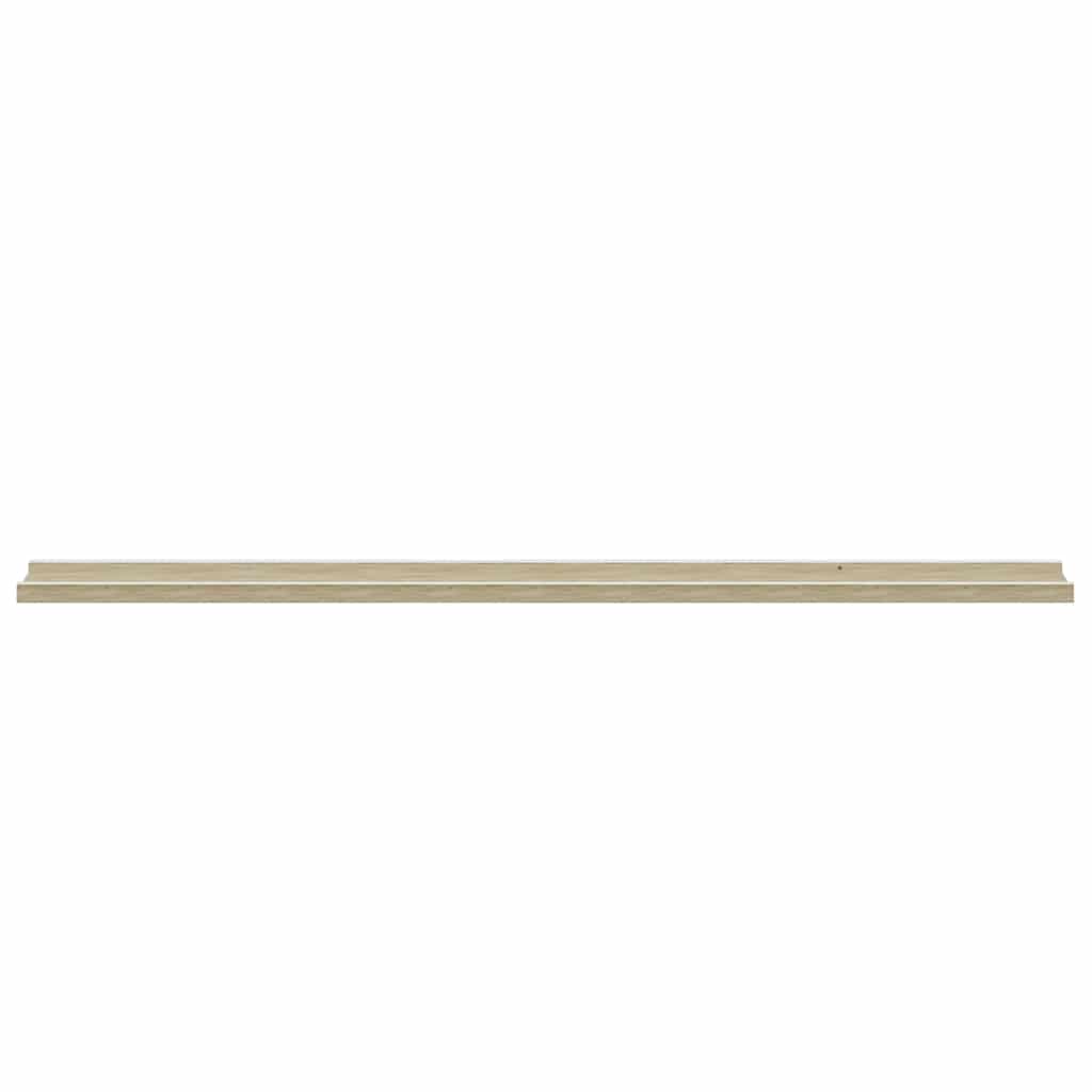 Wall Shelves 2 pcs White and Sonoma Oak 115x9x3 cm