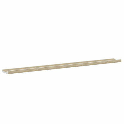 Wall Shelves 2 pcs White and Sonoma Oak 115x9x3 cm
