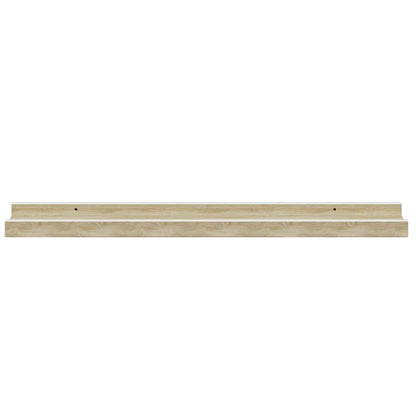 Wall Shelves 4 pcs White and Sonoma Oak 60x9x3 cm