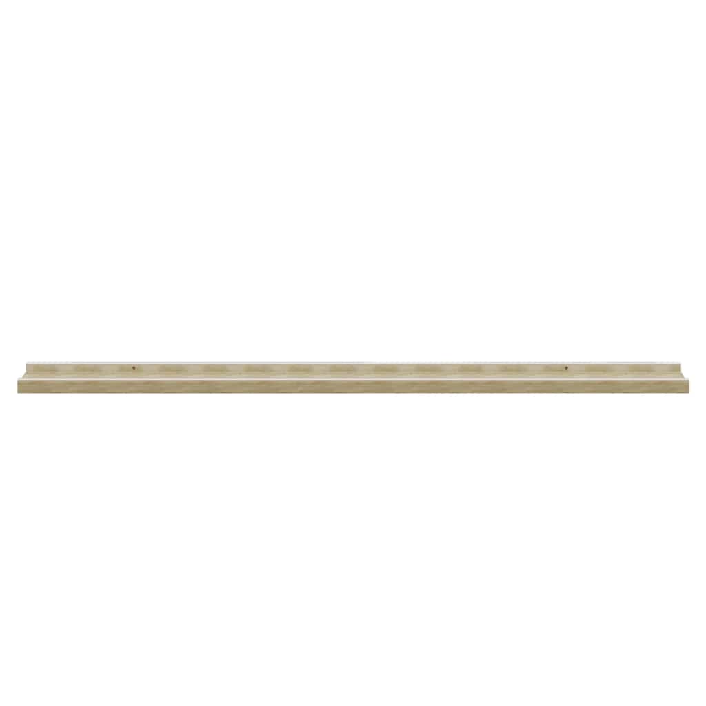 Wall Shelves 4 pcs White and Sonoma Oak 100x9x3 cm