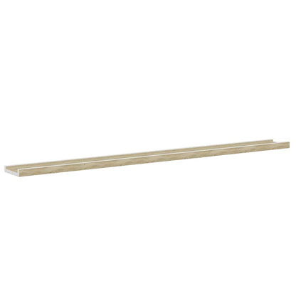 Wall Shelves 4 pcs White and Sonoma Oak 115x9x3 cm