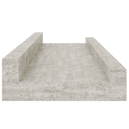 Wall Shelves 2 pcs Concrete Grey 40x9x3 cm