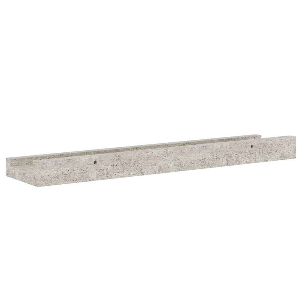 Wall Shelves 2 pcs Concrete Grey 40x9x3 cm