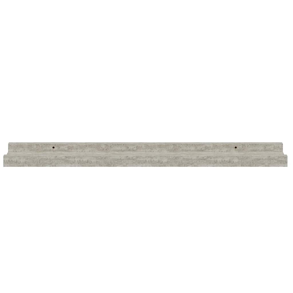 Wall Shelves 2 pcs Concrete Grey 60x9x3 cm
