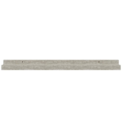 Wall Shelves 2 pcs Concrete Grey 60x9x3 cm