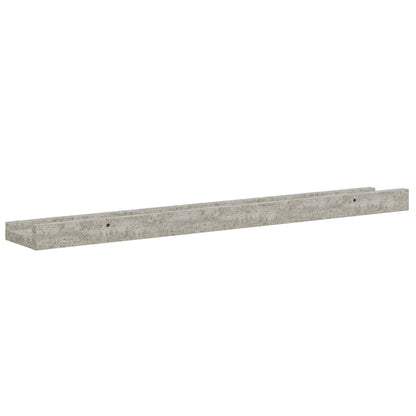 Wall Shelves 2 pcs Concrete Grey 60x9x3 cm