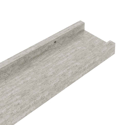 Wall Shelves 2 pcs Concrete Grey 60x9x3 cm