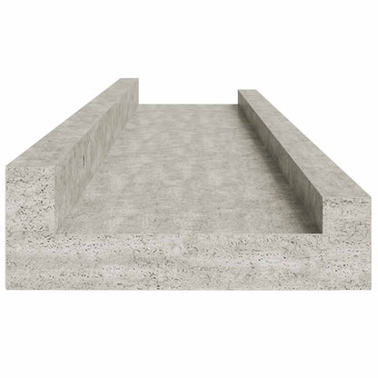 Wall Shelves 2 pcs Concrete Grey 80x9x3 cm