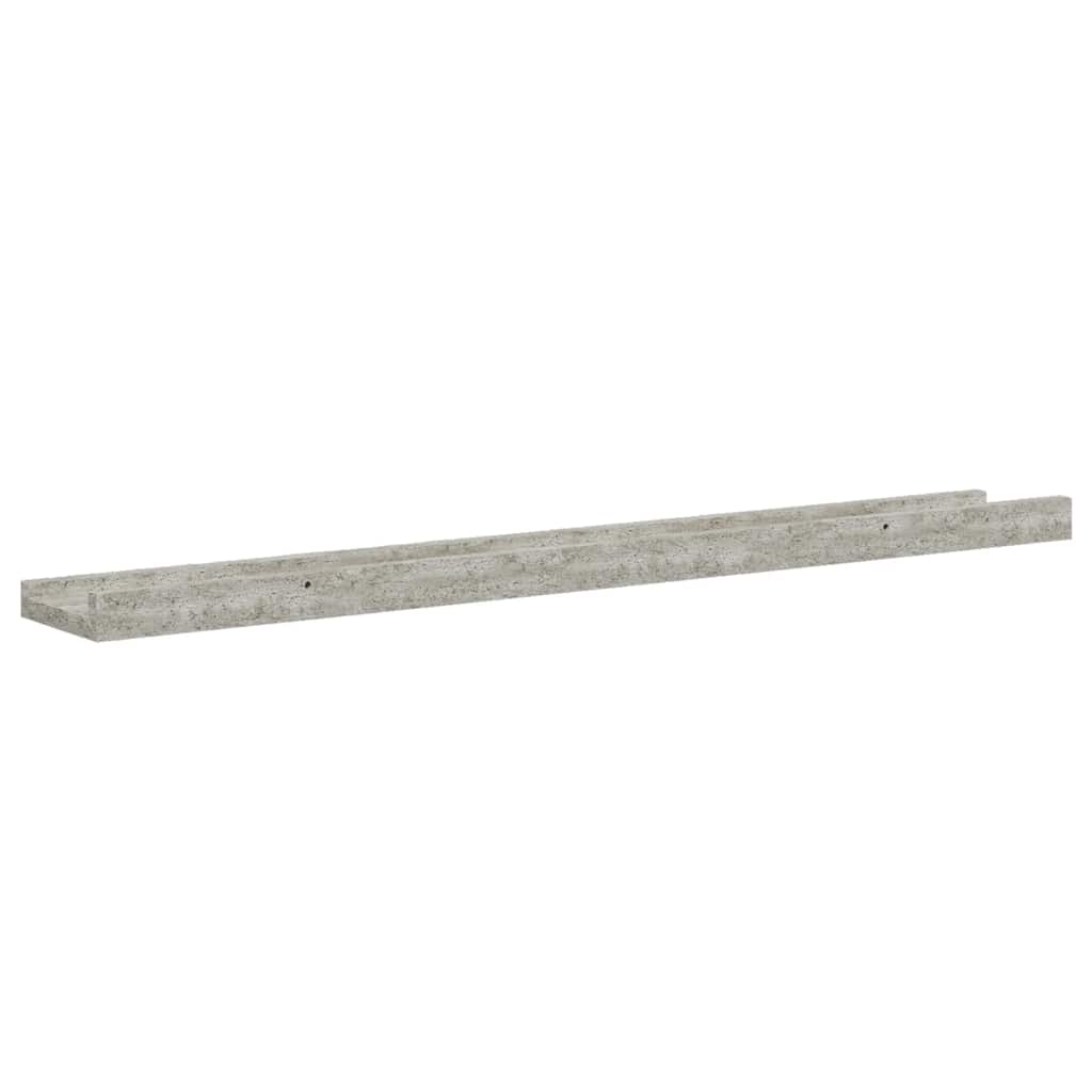 Wall Shelves 2 pcs Concrete Grey 80x9x3 cm
