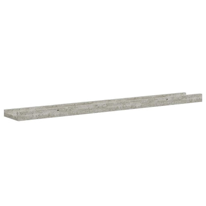 Wall Shelves 2 pcs Concrete Grey 80x9x3 cm