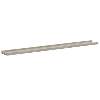 Wall Shelves 2 pcs Concrete Grey 100x9x3 cm