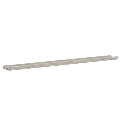 Wall Shelves 2 pcs Concrete Grey 100x9x3 cm