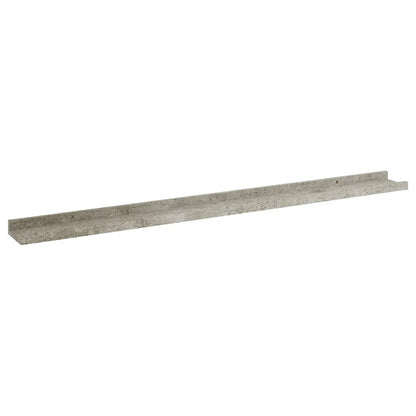 Wall Shelves 4 pcs Concrete Grey 100x9x3 cm