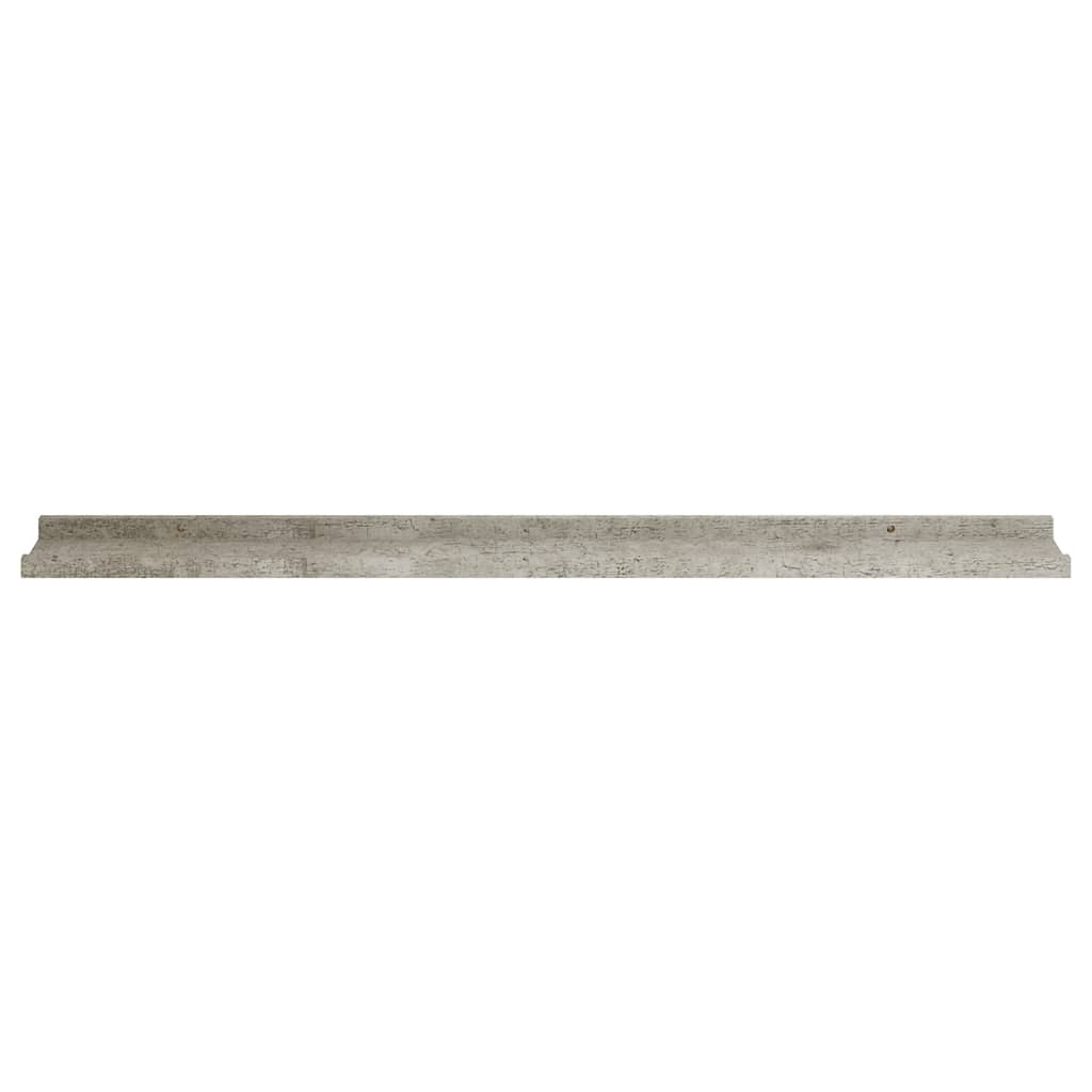 Wall Shelves 4 pcs Concrete Grey 100x9x3 cm