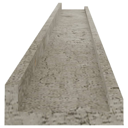 Wall Shelves 4 pcs Concrete Grey 100x9x3 cm