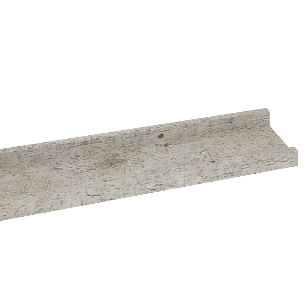 Wall Shelves 4 pcs Concrete Grey 100x9x3 cm