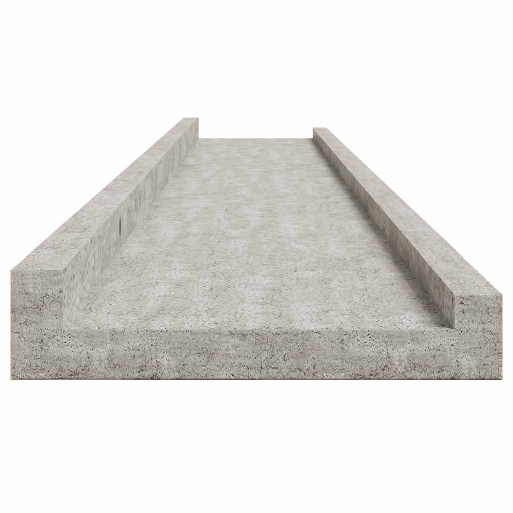 Wall Shelves 4 pcs Concrete Grey 115x9x3 cm