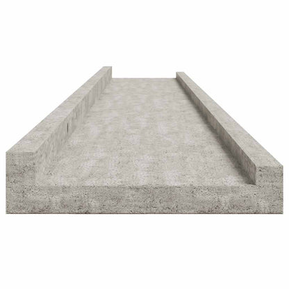 Wall Shelves 4 pcs Concrete Grey 115x9x3 cm
