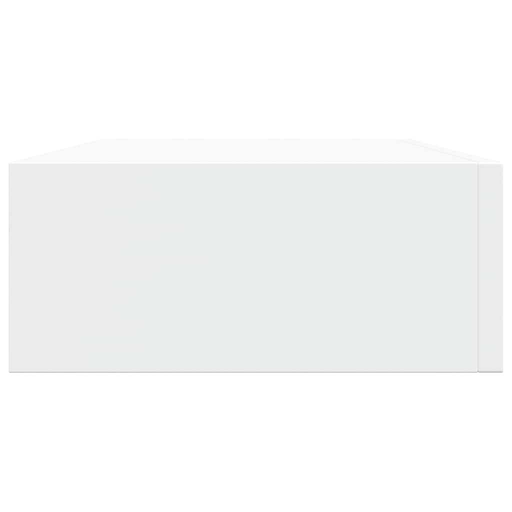 Wall-mounted Drawer Shelf White 40x23.5x10 cm MDF