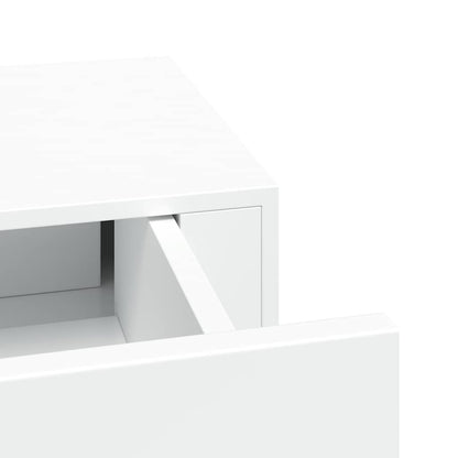 Wall-mounted Drawer Shelf White 40x23.5x10 cm MDF