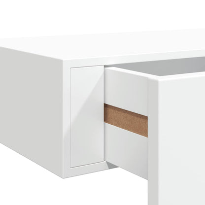 Wall-mounted Drawer Shelf White 40x23.5x10 cm MDF