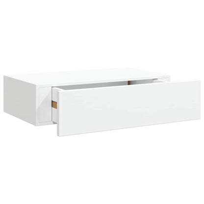 Wall-mounted Drawer Shelves 2 pcs White 40x23.5x10 cm MDF
