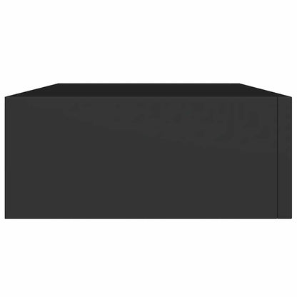 Wall-mounted Drawer Shelves 2 pcs Black 40x23.5x10cm MDF