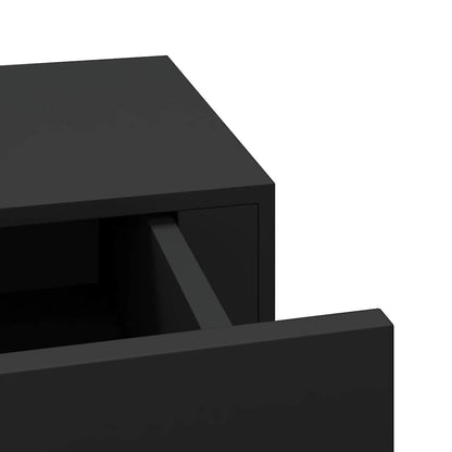 Wall-mounted Drawer Shelves 2 pcs Black 40x23.5x10cm MDF