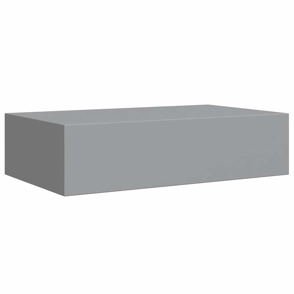 Wall-mounted Drawer Shelf Grey 40x23.5x10cm MDF