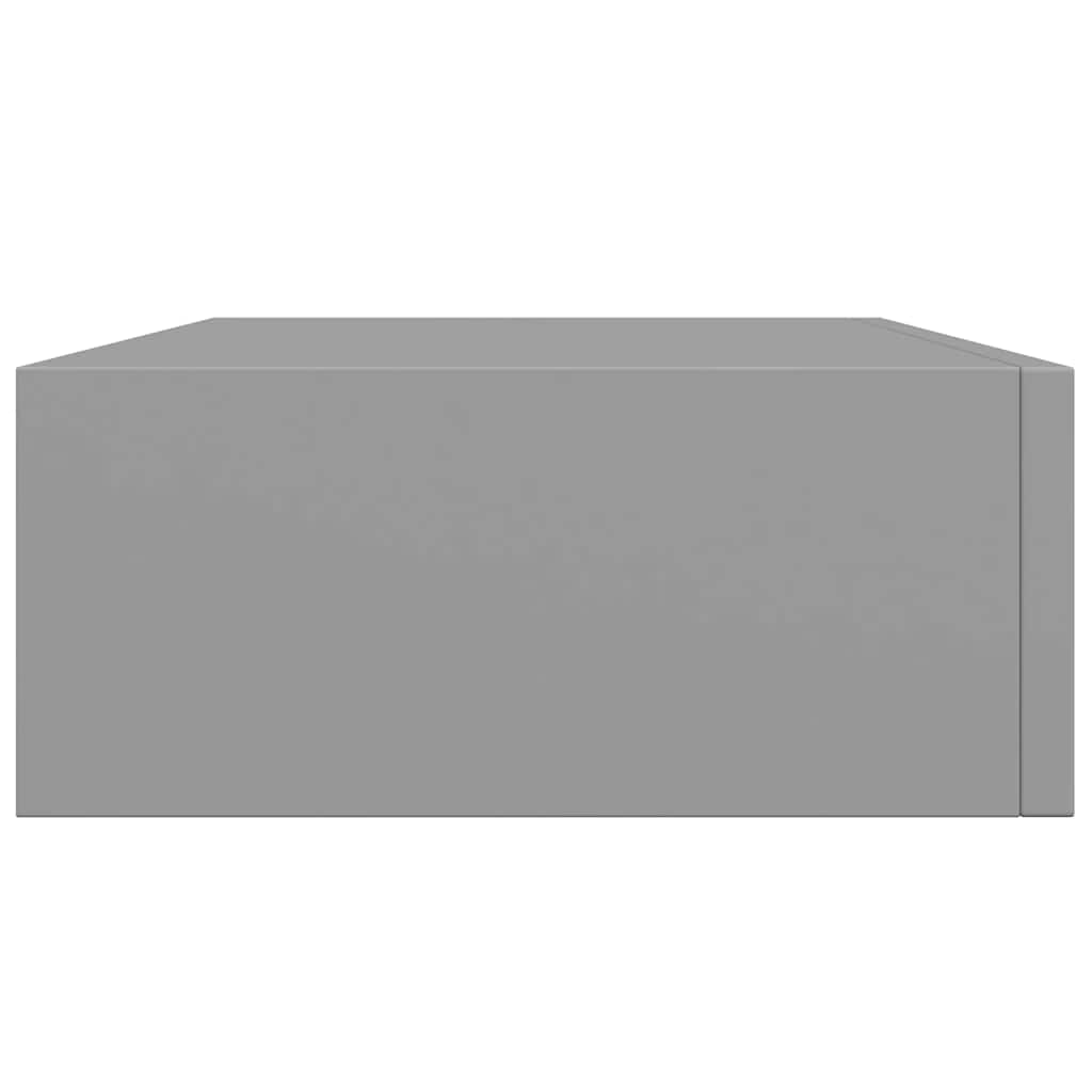 Wall-mounted Drawer Shelf Grey 40x23.5x10cm MDF