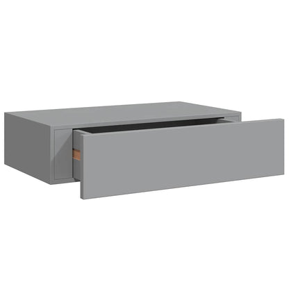 Wall-mounted Drawer Shelves 2 pcs Grey 40x23.5x10cm MDF