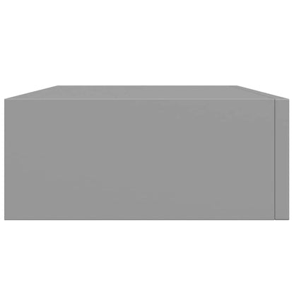 Wall-mounted Drawer Shelves 2 pcs Grey 40x23.5x10cm MDF