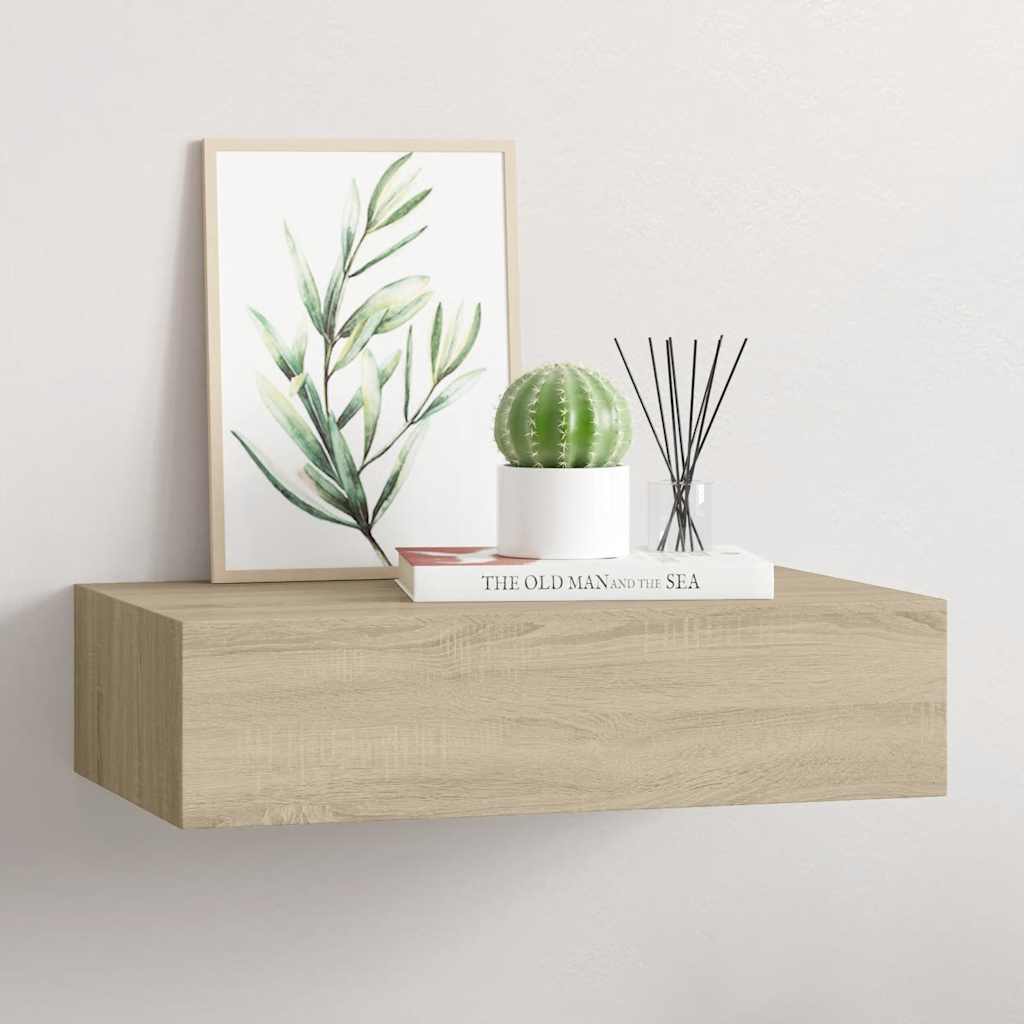 Drawer Shelf | Oak | MDF, metal | Medium | Wall mounting | Drawer Shelf
