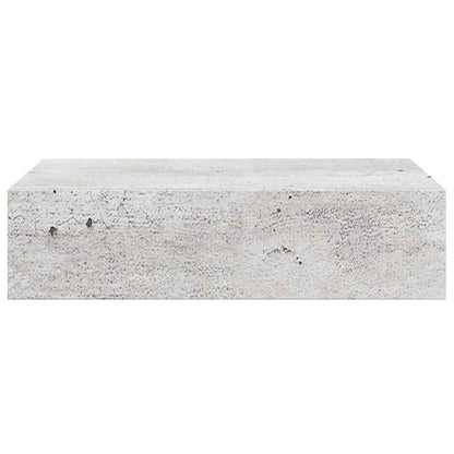 Wall Drawer Shelves 2 pcs Concrete Grey 40x23.5x10cm MDF