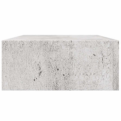 Wall Drawer Shelves 2 pcs Concrete Grey 40x23.5x10cm MDF