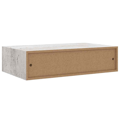 Wall Drawer Shelves 2 pcs Concrete Grey 40x23.5x10cm MDF