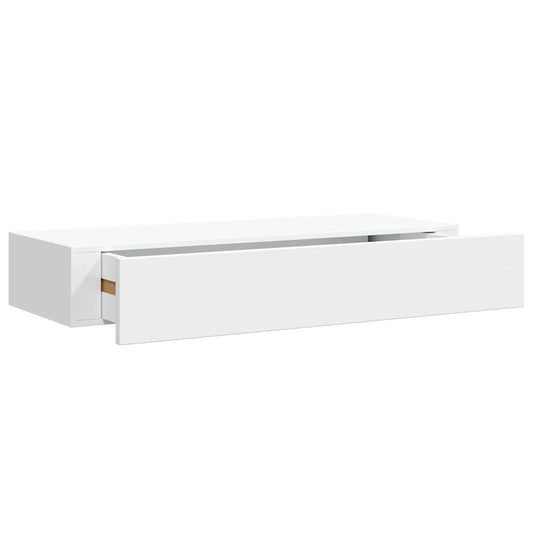 Drawer Shelf | White | MDF, metal | Compact | Wall-Mounted Shelf