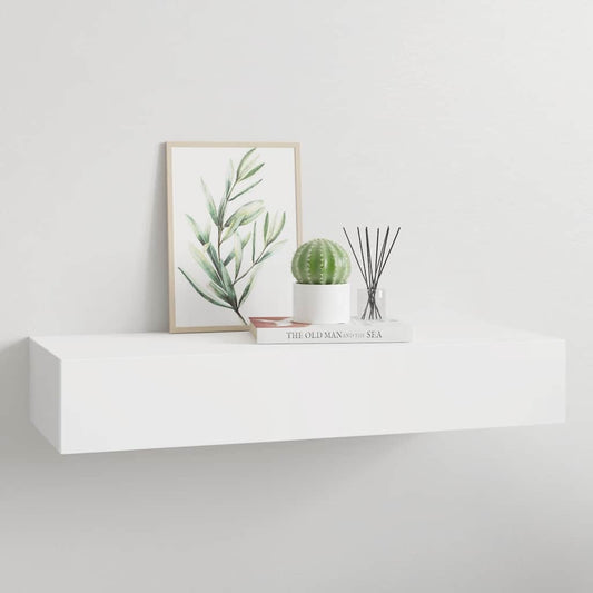 Drawer Shelf | White | MDF, metal | Compact | Wall-Mounted Shelf