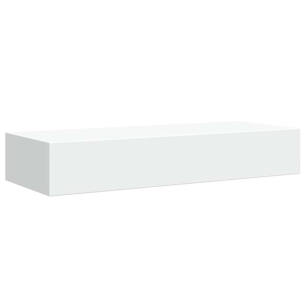 Wall-mounted Drawer Shelves 2 pcs White 60x23.5x10cm MDF