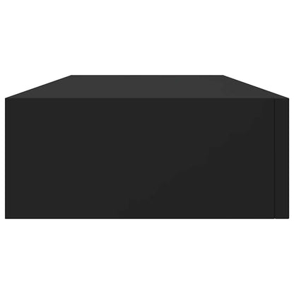 Wall-mounted Drawer Shelves 2 pcs Black 60x23.5x10cm MDF