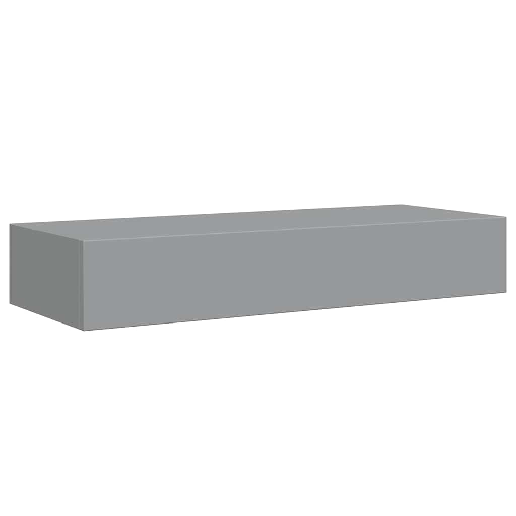 Wall-mounted Drawer Shelf Grey 60x23.5x10cm MDF